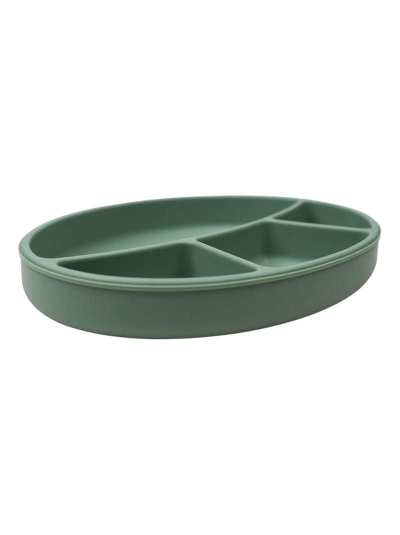 ASSIETTE COMPARTIMENTÉE SILICONE Vert - Kiabi