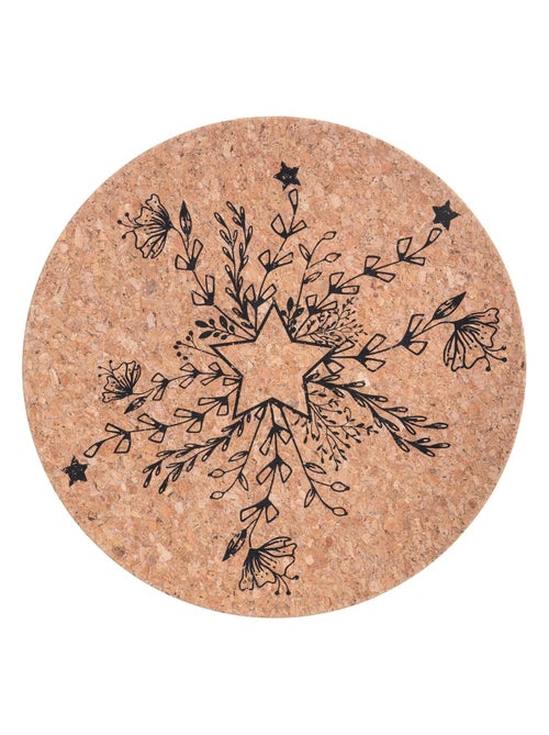 Assiette de présentation de Noël en liège - Kiabi Assiette de présentation de Noël en liège - Kiabi