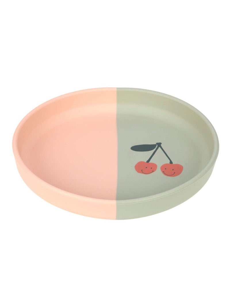 Assiette en silicone - Happy Fruits Cerise Rose - Kiabi