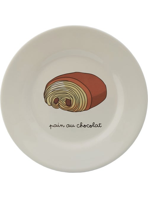 Assiette enfant avec pain au chocolat 20 cm - Kiabi