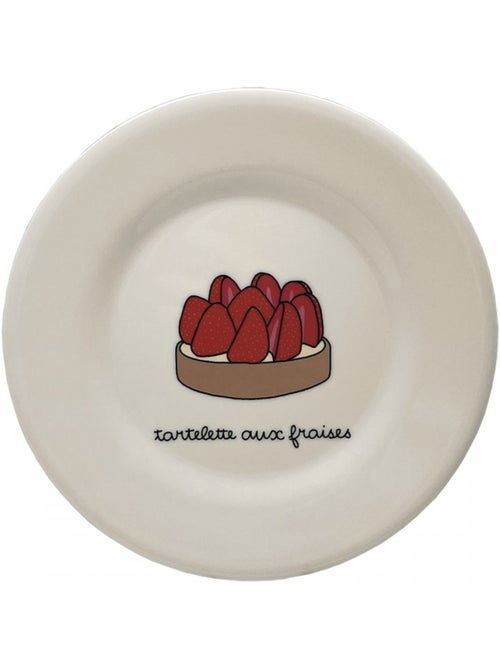 Assiette enfant avec tartelette aux fraises 20 cm - Kiabi