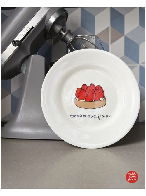 Assiette enfant avec tartelette aux fraises 20 cm - Kiabi
