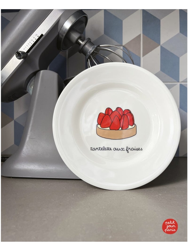 Assiette enfant avec tartelette aux fraises 20 cm Blanc - Kiabi