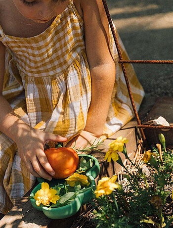 Assiette à compartiments et sa cuillère Ramona le Radis