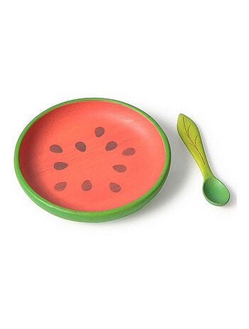 Assiette à compartiments et sa cuillère Ramona le Radis