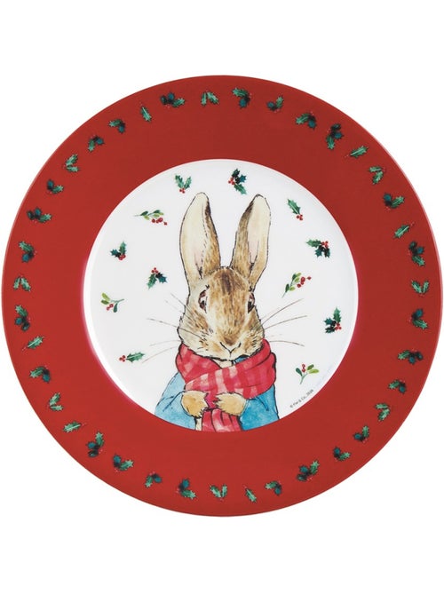 Assiette pierre lapin noël 20 cm - Kiabi