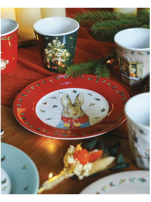 Assiette pierre lapin noël 20 cm - Kiabi