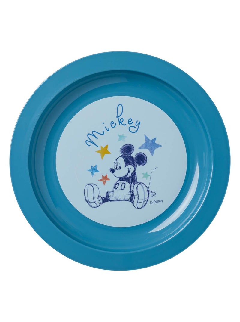 Assiette plate bébé Bleu Multicolore Blanc - Kiabi