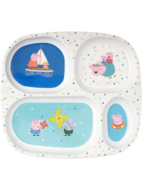 Assiette plateau à 4 compartiments peppa pig - Kiabi Assiette plateau à 4 compartiments peppa pig - Kiabi