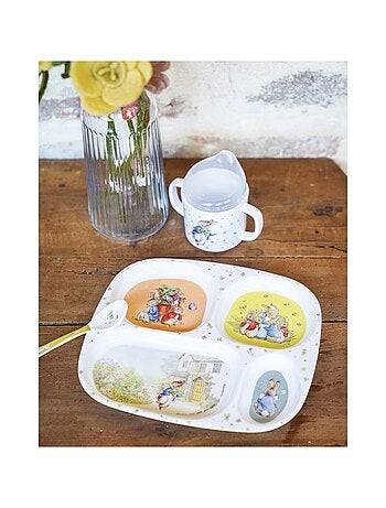 Assiette plateau à 4 compartiments Pierre Lapin