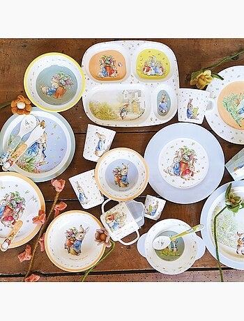 Assiette plateau à 4 compartiments Pierre Lapin