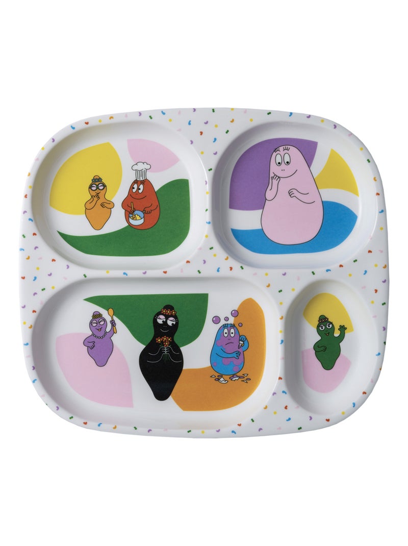 Assiette plateau à compartiments Barbapapa Blanc - Kiabi