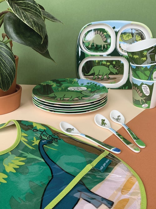 Assiette plateau à compartiments dinosaures - Kiabi