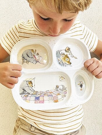 Assiette plateau à compartiments Ernest et Célestine
