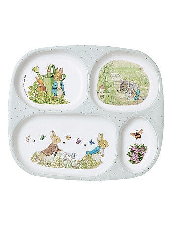 Assiette plateau à compartiments Pierre Lapin