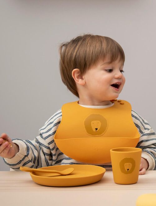 Assiette bébé à ventouse en silicone - Beige clair - Kiabi - 28.90€