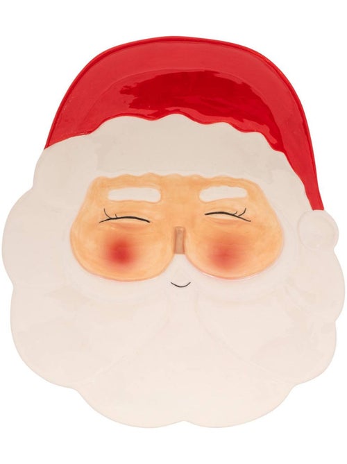 Assiette tête de père noël céramique - Kiabi