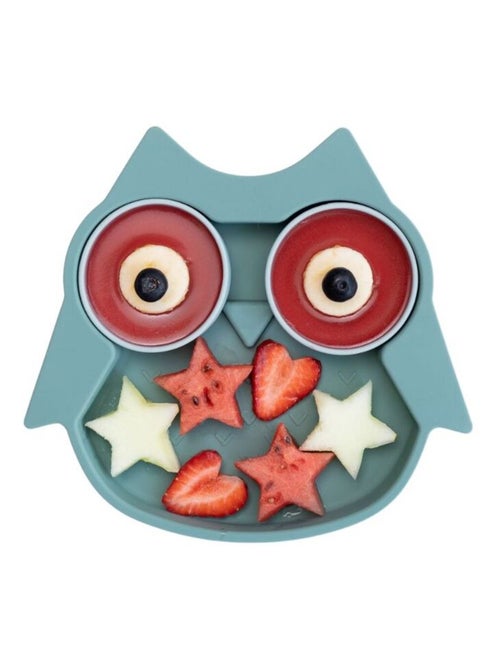 Assiette Tidy Tot à ventouse en silicone - Chouette - Kiabi