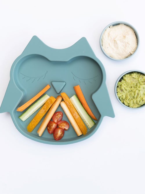 Assiette Tidy Tot à ventouse en silicone - Chouette - Kiabi