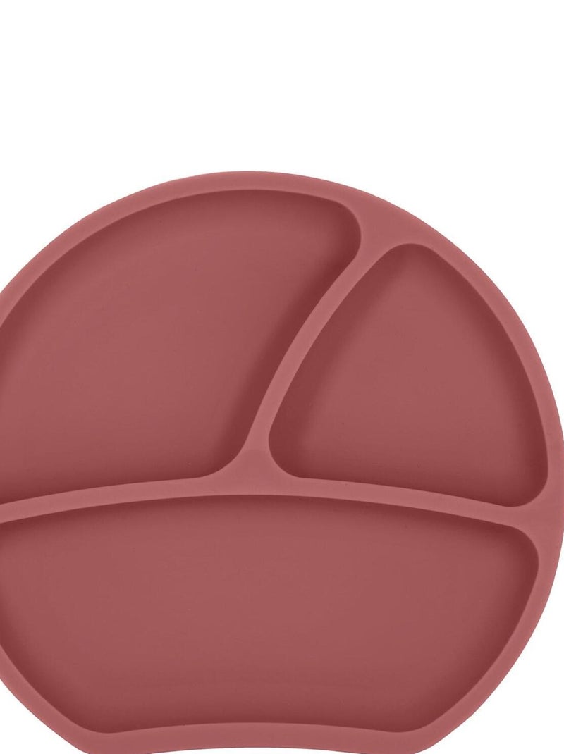 Assiette ventouse en silicone Rose rouge - Kiabi