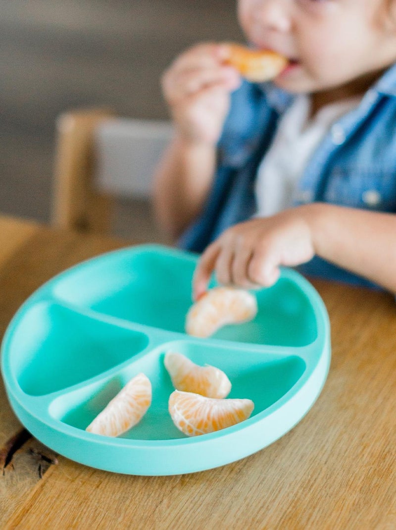 Assiette ventouse en silicone Vert jade - Kiabi