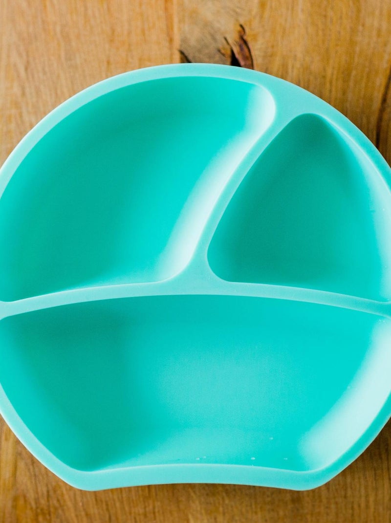 Assiette ventouse en silicone Vert jade - Kiabi