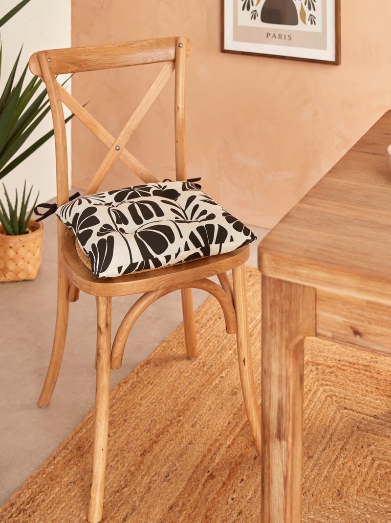 Assise de chaise en coton 38 x 38 cm Twisted Lime Blanc - Kiabi