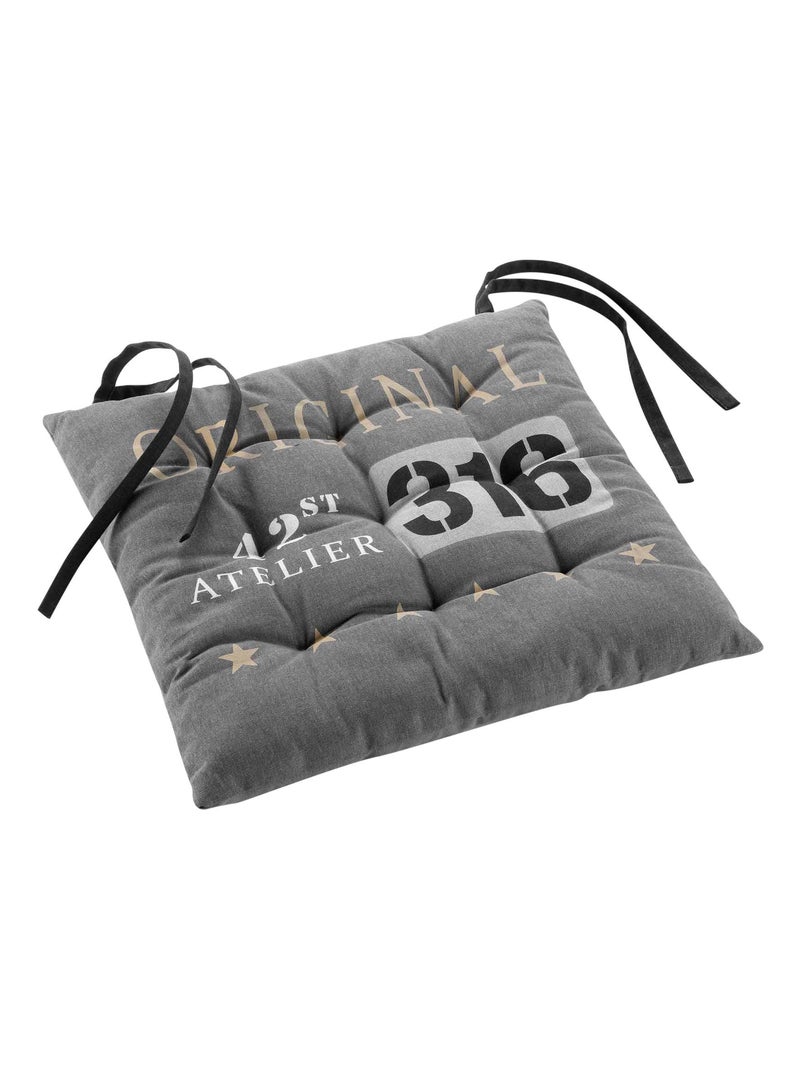 Assise de chaise matelassée 40 x 40 cm Original loft Gris - Kiabi