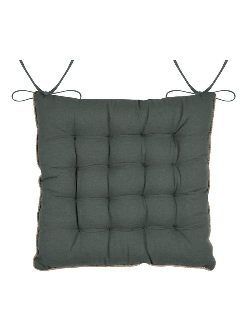 Assise de chaise matelassée Botanys et oiseau Beige - Kiabi