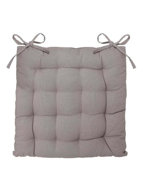 Assise de chaise matelassée coton 38 x 38 cm taupe - Kiabi Assise de chaise matelassée coton 38 x 38 cm taupe - Kiabi