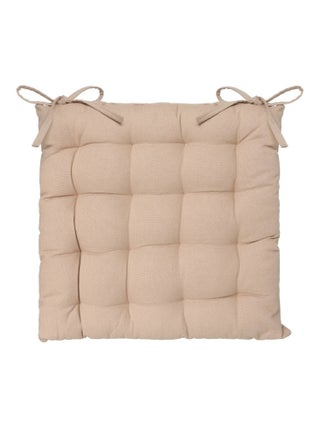 Assise de chaise matelassée coton 38 x 38 cm unie