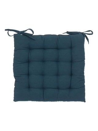 Assise de chaise matelassée coton 38 x 38 cm unie