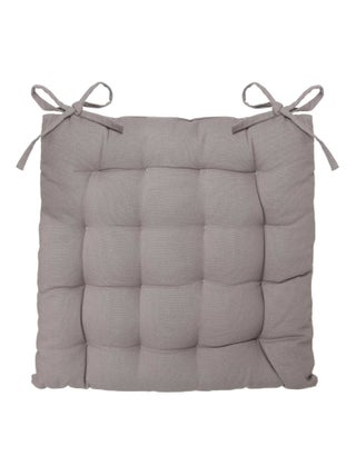 Assise de chaise matelassée coton 38 x 38 cm unie