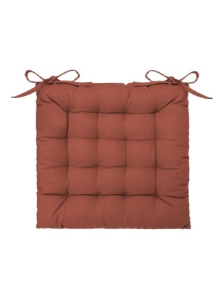 Assise de chaise matelassée coton 38 x 38 cm unie