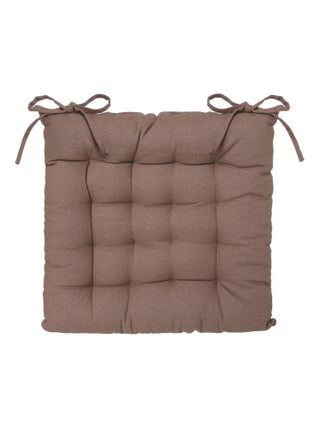 Assise de chaise matelassée coton 38 x 38 cm unie