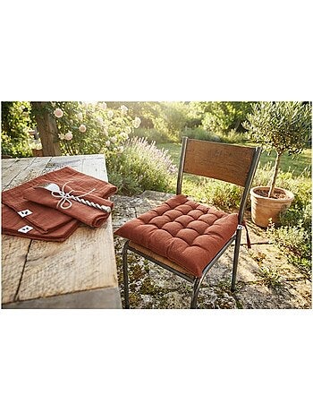 Assise de chaise matelassée en coton Kalas