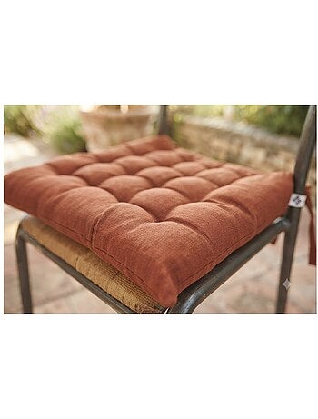 Assise de chaise matelassée en coton Kalas