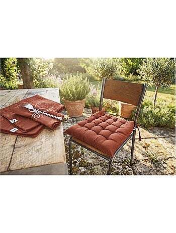 Assise de chaise matelassée en coton Kalas