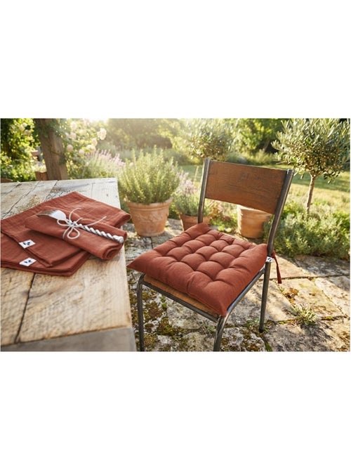 Assise de chaise matelassée en coton kalas - Kiabi