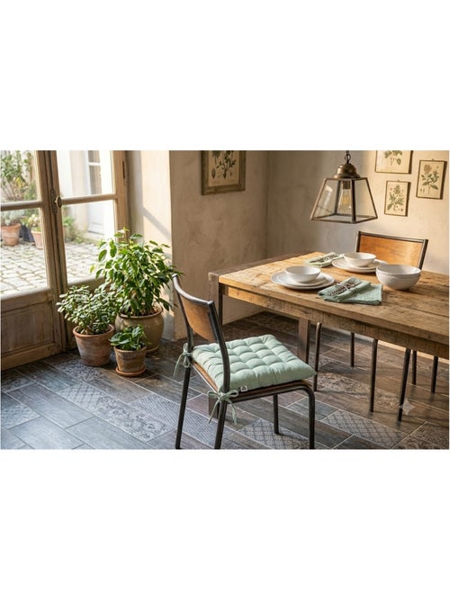 Assise de chaise matelassée en coton kalas - Kiabi