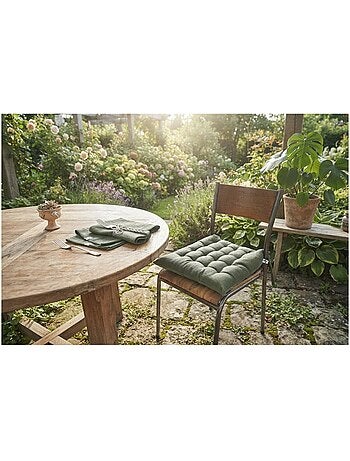 Assise de chaise matelassée en coton Kalas