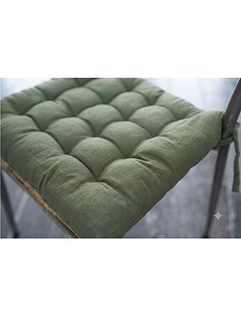 Assise de chaise matelassée en coton Kalas