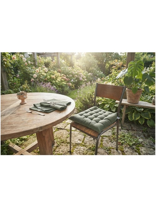 Assise de chaise matelassée en coton kalas - Kiabi