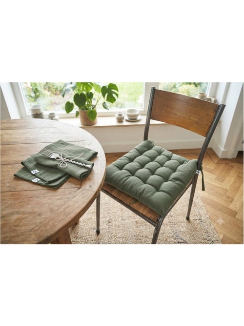 Assise de chaise matelassée en coton kalas - Kiabi