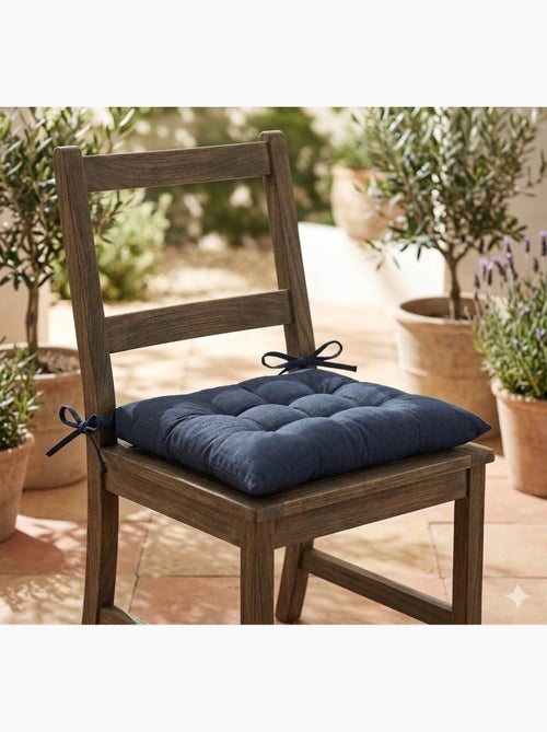 Assise de chaise matelassée en coton Pop colors - Kiabi