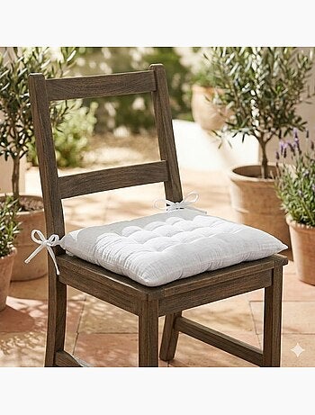 Assise de chaise matelassée en coton pop colors
