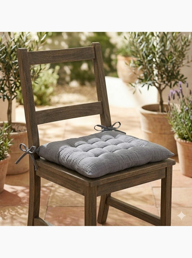 Assise de chaise matelassée en coton Pop colors Taupe - Kiabi