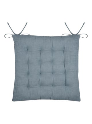 Assise de chaise matelassée en gaze de coton Pop color