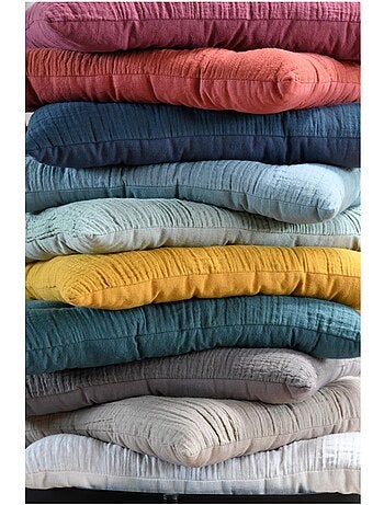 Assise de chaise matelassée en gaze de coton Pop color