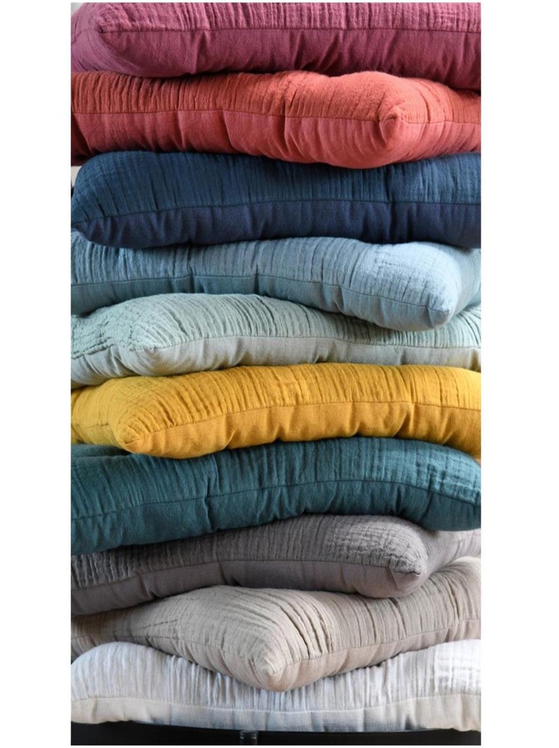 Assise de chaise matelassée en gaze de coton Pop color Violet - Kiabi